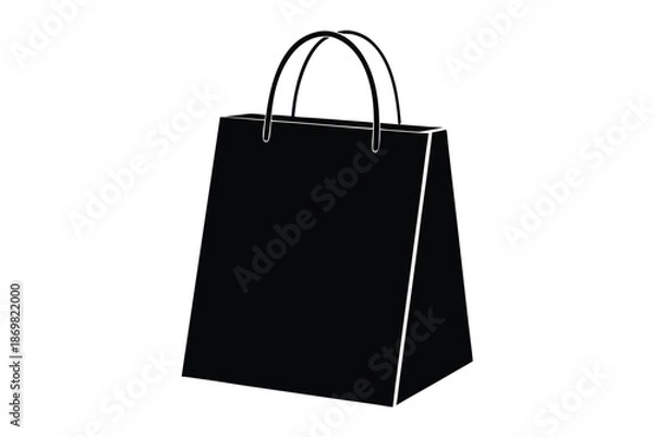 Obraz shopping bag icon silhouette vector