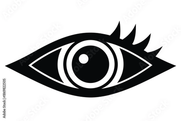 Obraz eye hide icon silhouette vector