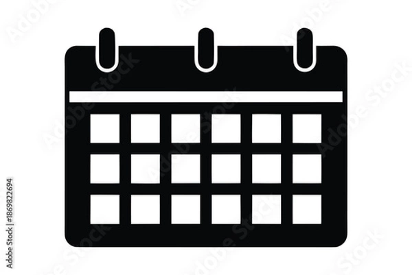 Obraz calendar icon silhouette vector
