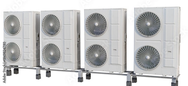 Obraz air conditioning compressor isolated on white