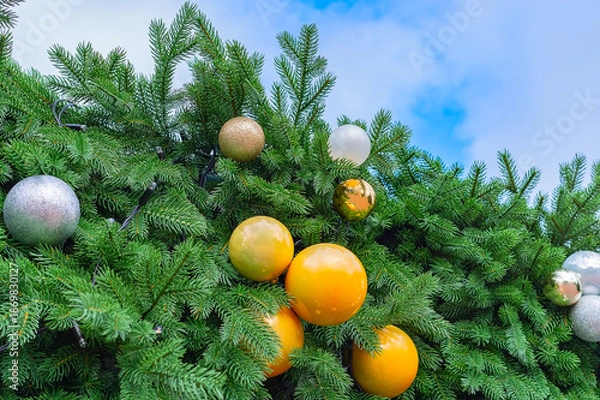 Obraz Christmas ornaments on tree