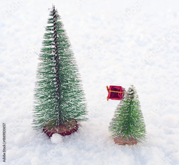 Obraz two toys Christmas tree