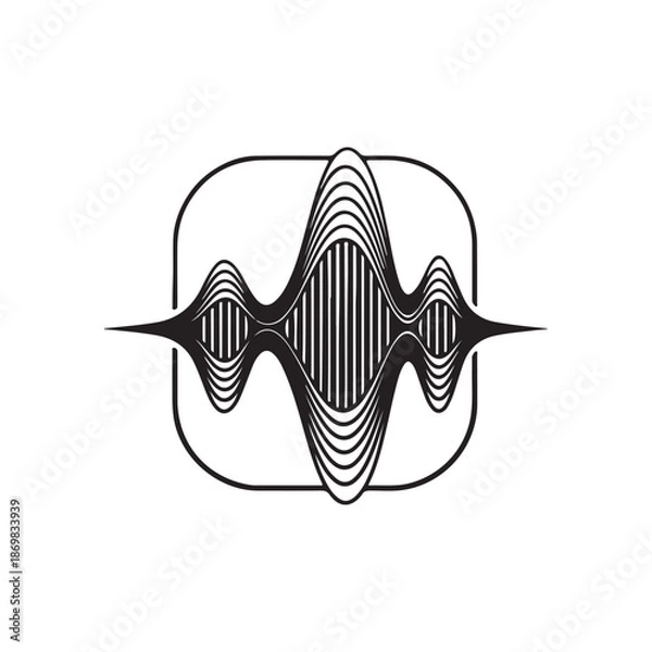 Obraz Sound wave icon vector logo template