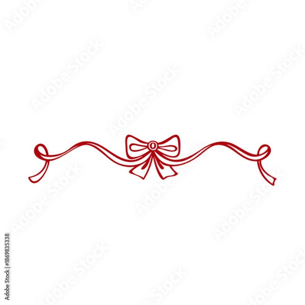 Fototapeta Bow hand drawn vector illustration
