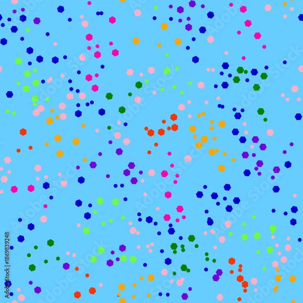 Obraz Vector - Confetti seamless pattern, colorful illustration.