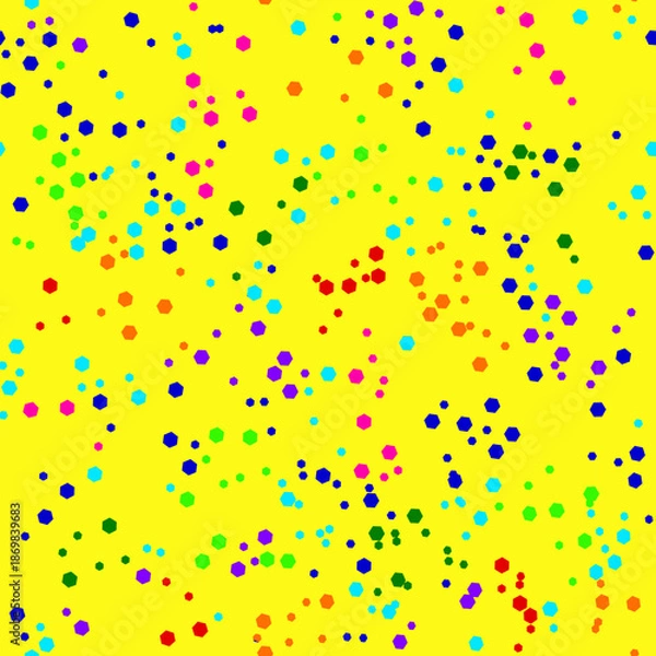 Obraz Vector - Confetti seamless pattern, colorful illustration.