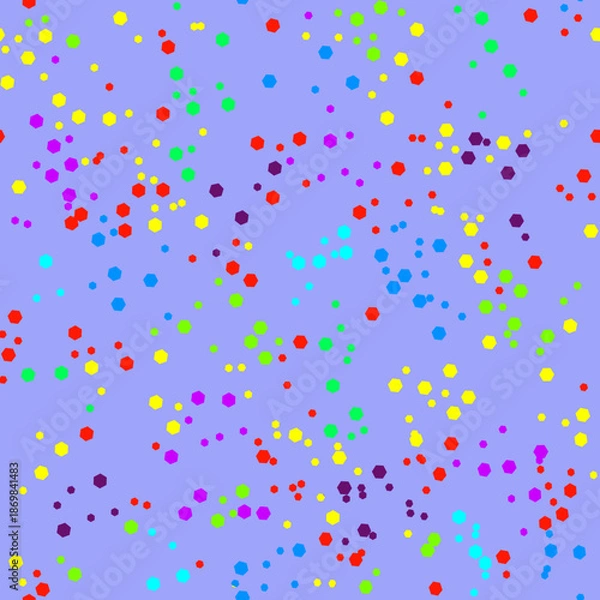 Obraz Vector - Confetti seamless pattern, colorful illustration.