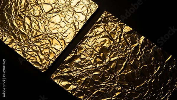 Obraz Crinkled foil sheets in light