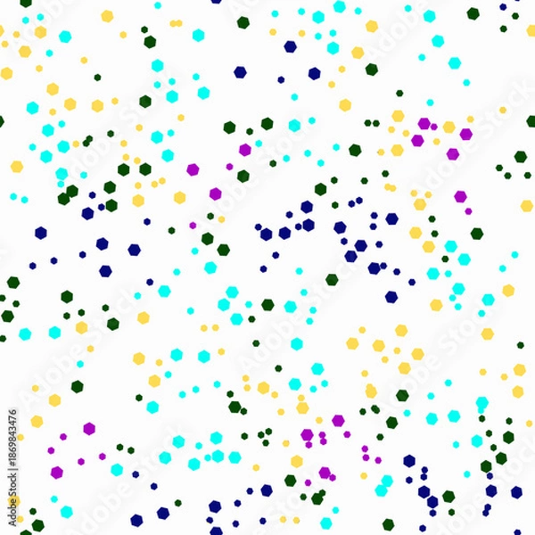 Obraz Vector - Confetti seamless pattern, colorful illustration.