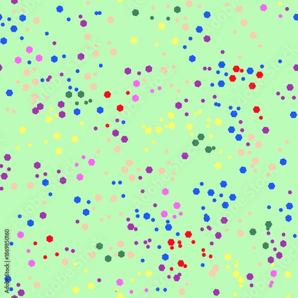 Obraz Vector - Confetti seamless pattern, colorful illustration.