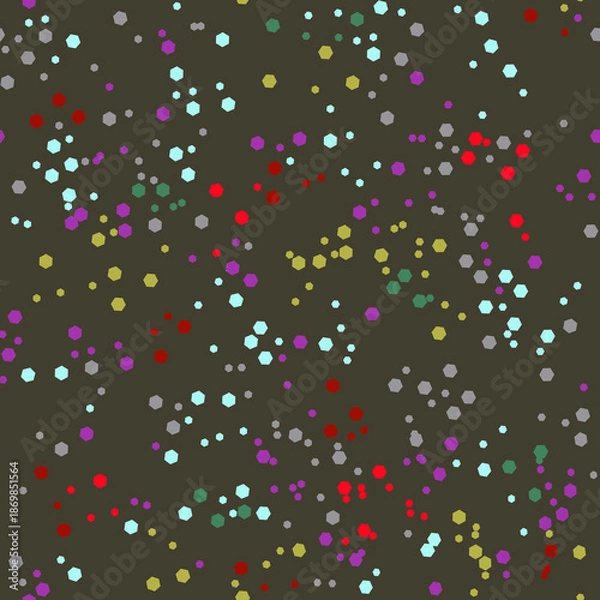 Obraz Vector - Confetti seamless pattern, colorful illustration.
