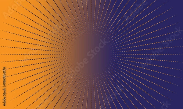 Fototapeta abstract halftone texture  background with rays.