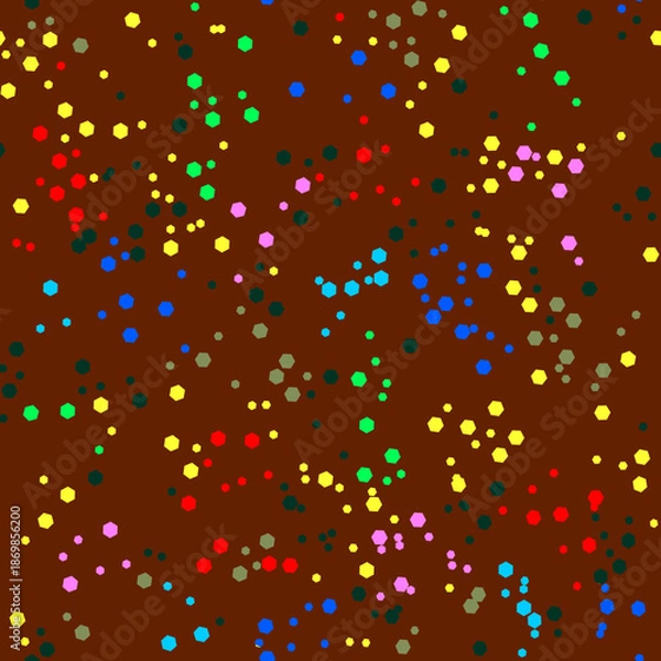 Obraz Vector - Confetti seamless pattern, colorful illustration.