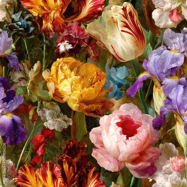 Obraz Seamless vintage floral pattern 