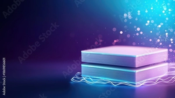 Obraz Memory Illustration of memory cache layers with data retrieval pathways in a computer system.