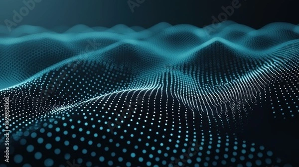 Obraz Dot Abstract AI generated dot pattern forming a digital representation of data.