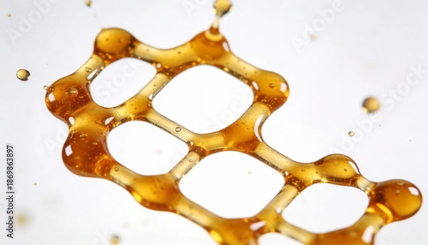 Obraz Honey Drips and Bubbles Abstract