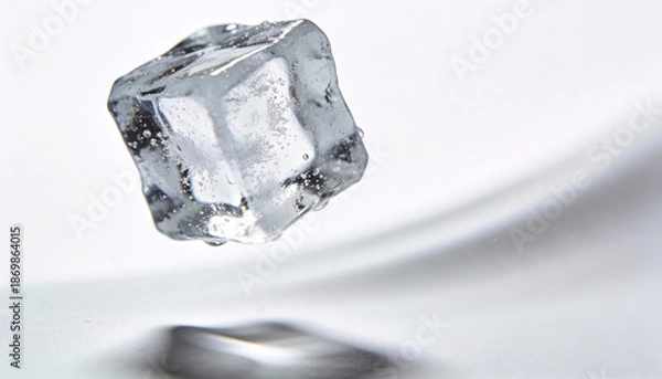 Obraz Single Ice Cube with Bubbles