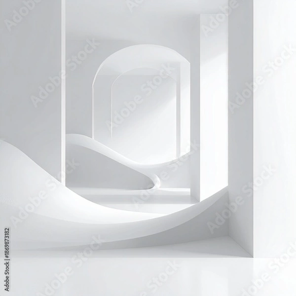 Obraz White Abstract Arch
