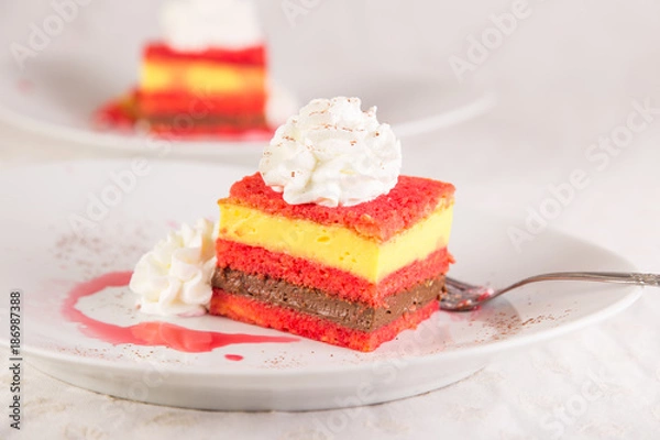 Fototapeta angielska zupa włoski tradycyjny tort