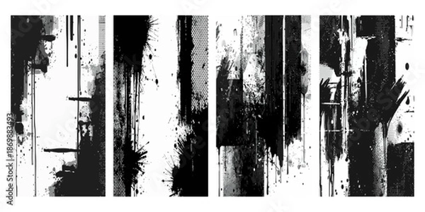 Obraz grunge textures set