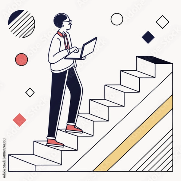 Obraz Startup pitch deck abstract background