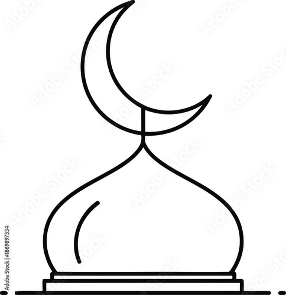 Obraz Hook Line Vector Symbol Motion Nautical Element Abstract Shape Motion Graphic