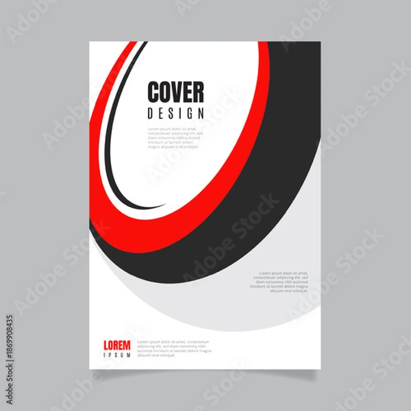 Obraz Red black abstract background cover design