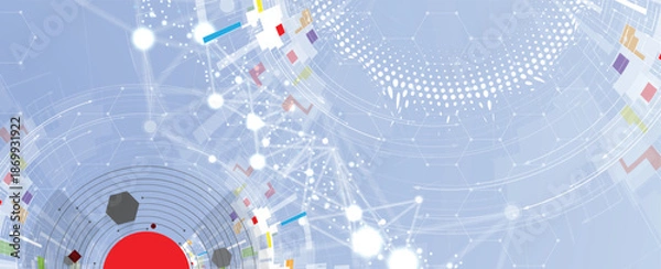 Obraz Cloud data technology background and network concept