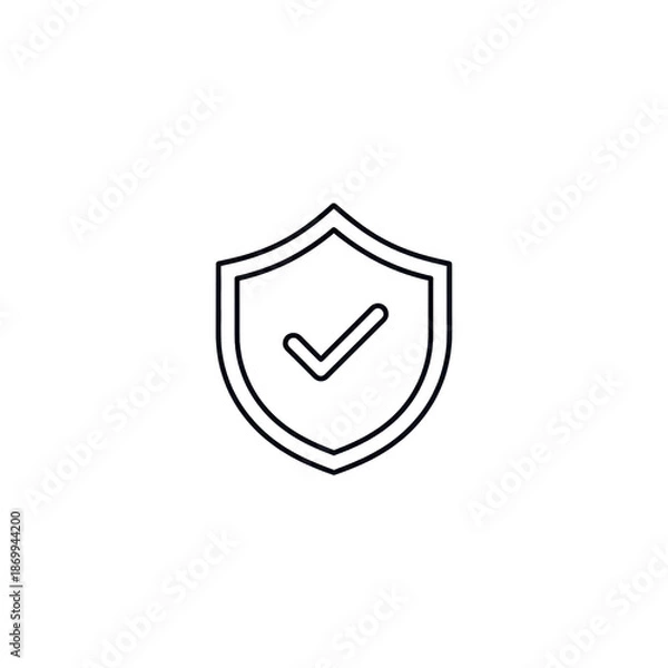 Obraz Shield with checkmark icon