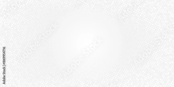 Obraz Dot white gray pattern gradient texture background. Abstract  technology big data digital background. 3d rendering.