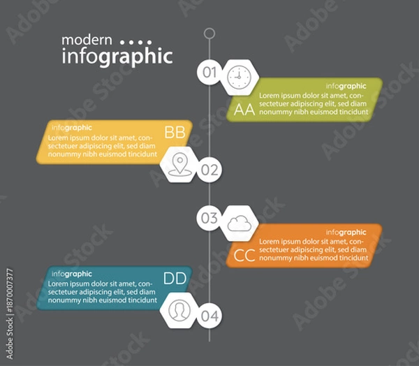 Obraz Modern Timeline Infographic Template