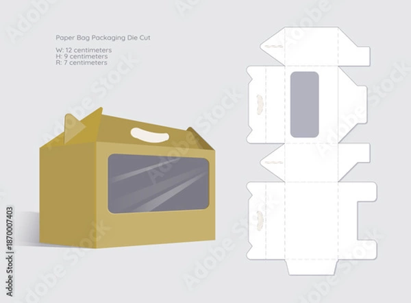 Obraz Paper Bag Packaging Mockup Design