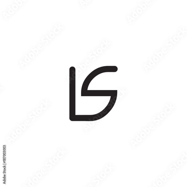 Obraz initial letter rounded logo modern