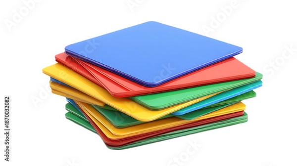 Fototapeta Colorful Flashcards Stack Learning Education Materials