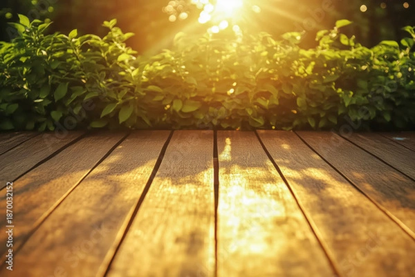 Obraz Wooden decking, deck, patio construction.