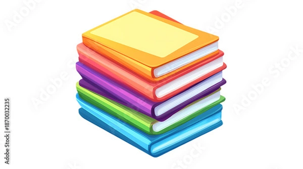 Fototapeta Colorful Stack Books Education Learning Study