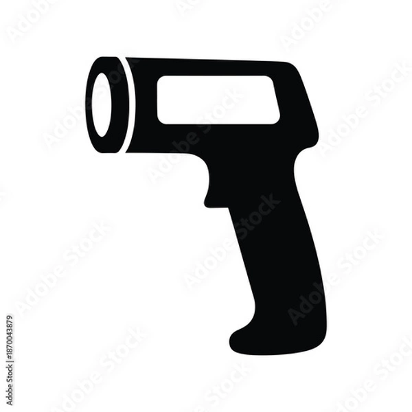 Obraz Contactless thermal temperature scanner silhouette