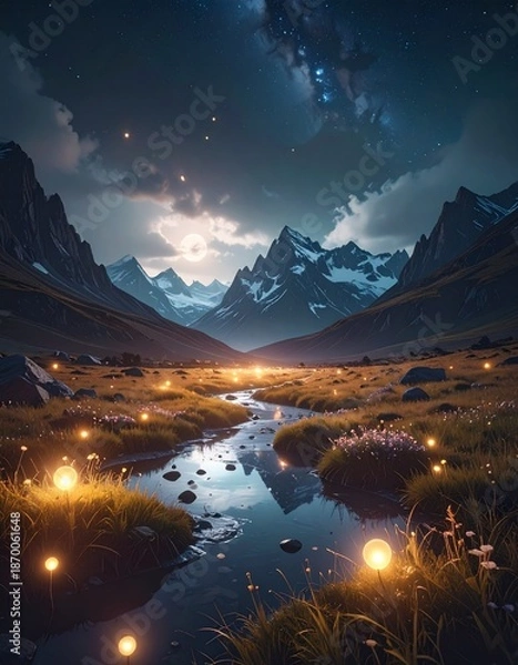 Obraz 記憶が光として漂う幻想風景