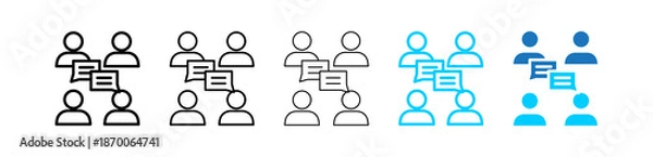 Obraz Team Comunication defferent icon