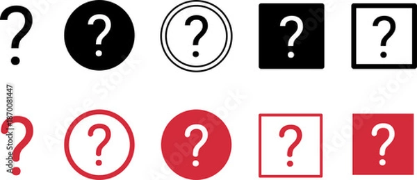 Obraz Question Mark Icon Set
