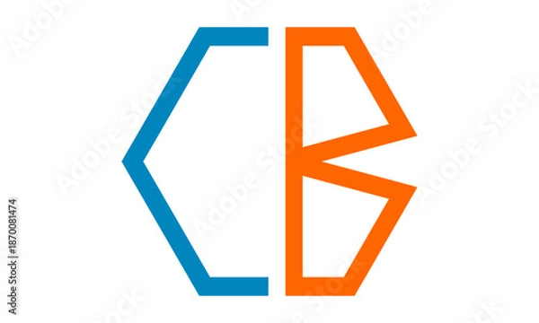 Obraz icon CB letter logo design