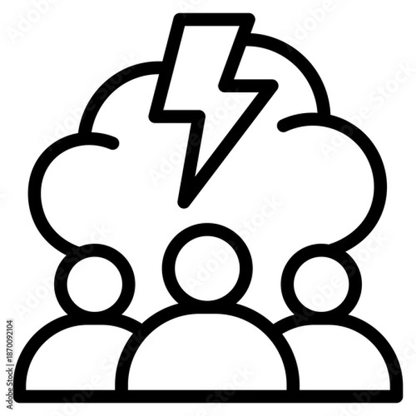 Fototapeta Brain storming icon