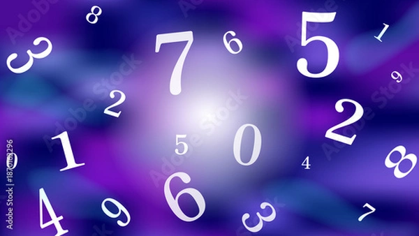 Fototapeta ミステリアスな数字の背景