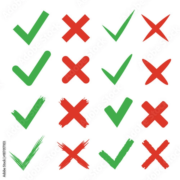 Fototapeta Vector YES and NO