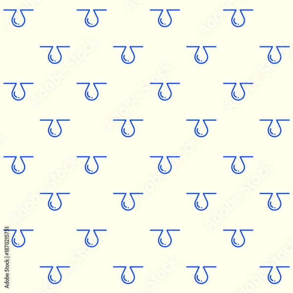 Fototapeta Water Drops Vector Seamless Pattern