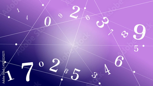 Fototapeta 数秘術の背景イラスト(16:9)