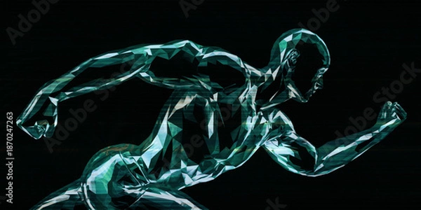 Obraz Sporting Event Visualization Captures Intense Athletic Moment