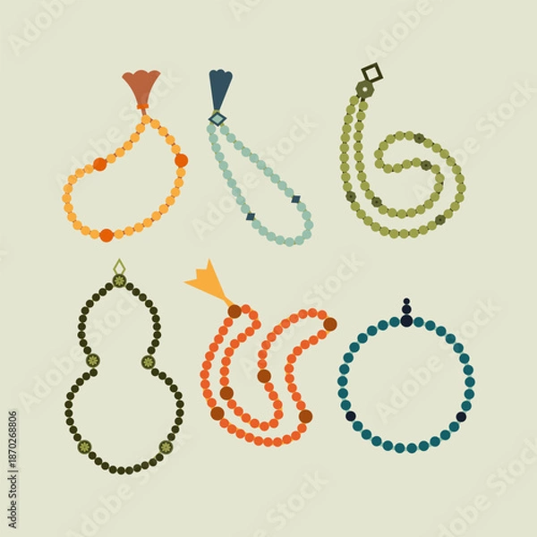 Obraz Ramadan Illustration - Prayer Beads