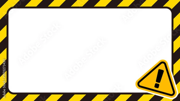 Fototapeta 危険・警告のフレーム。テキストエリア。コピースペース。（Danger warning frame. Text area. Copy space.）
